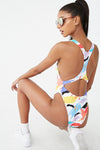 Abstract Print One-Piece Swimsuit