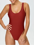 High Cut Backless Swimsuit - Red Xs