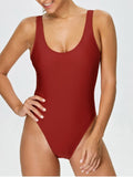 High Cut Backless Swimsuit - Red Xs