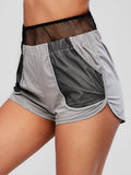 Pocket Fishnet Panel Gym Shorts - Dark Gray S